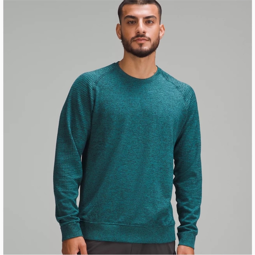 Lululemon Athletica Men's Engineered Warmth Sweatshirt - Teal - Medium